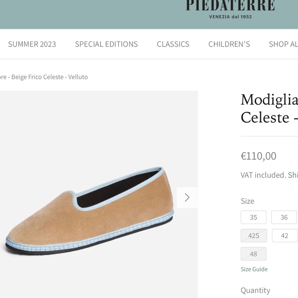 Piedaterre Venezia Flat slip on shoes bicolor 41